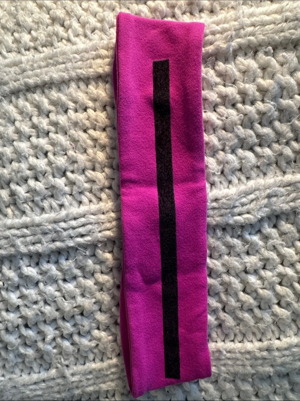 lululemon athletica Women’s Magenta Stretch Headband with Reflective Logo